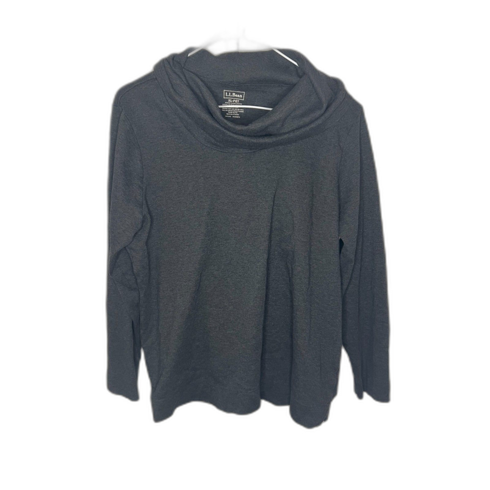 L.L. Bean Cowl Neck Pullover Sweatshirt; 100% Supima Cotton; XL - petite